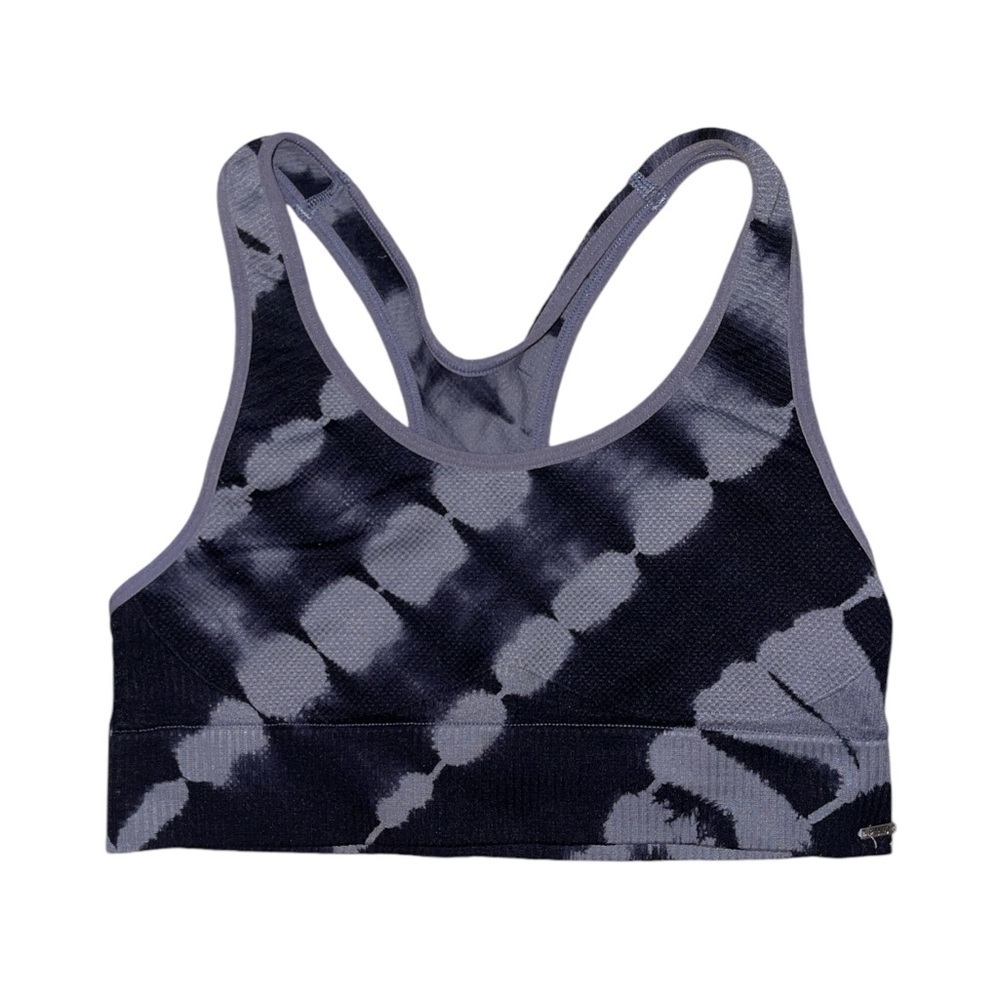 Victoria’s Secret PINK grey black tie dye sports bra women’s size small